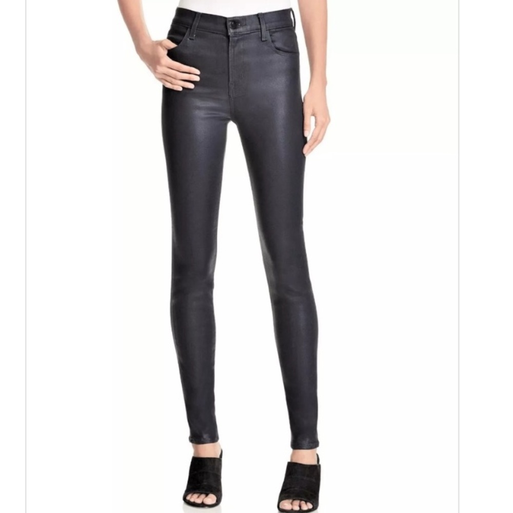 J brand super skinny coated jeans
